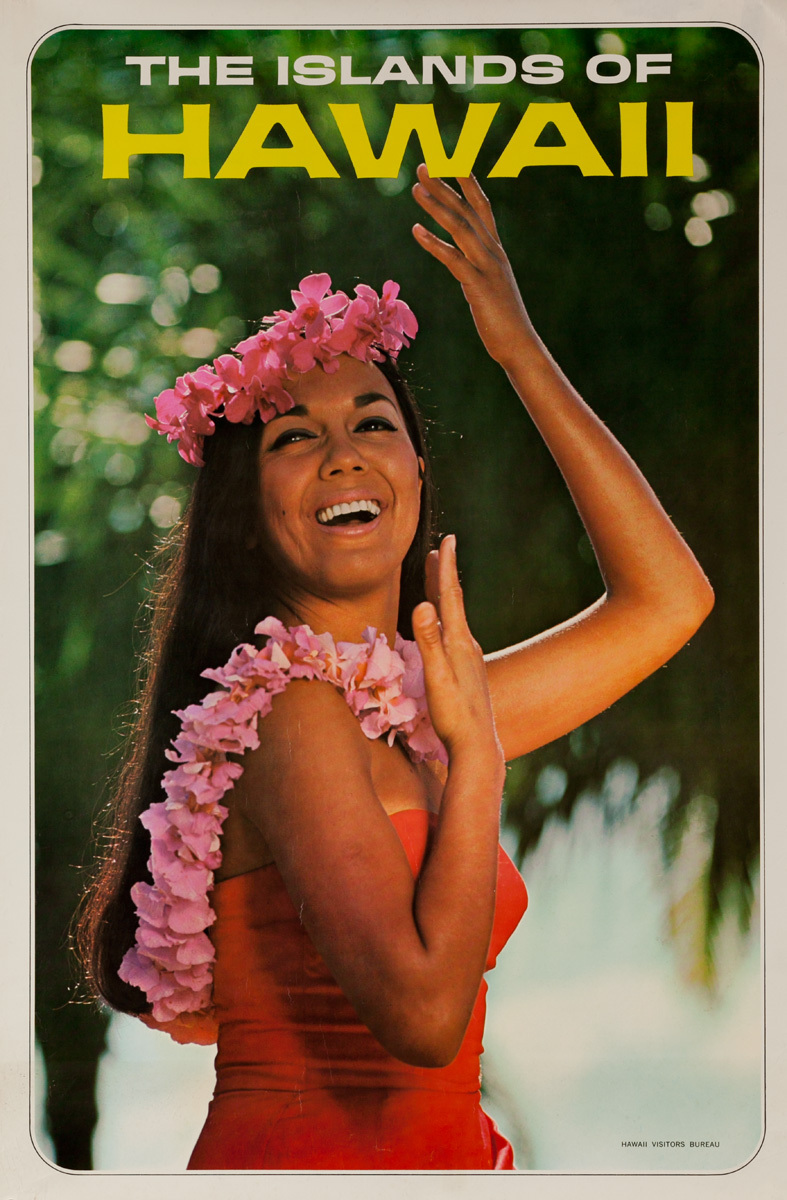 The Islands of Hawaii, Original Hawaii Visitors Bureau Travel Poster