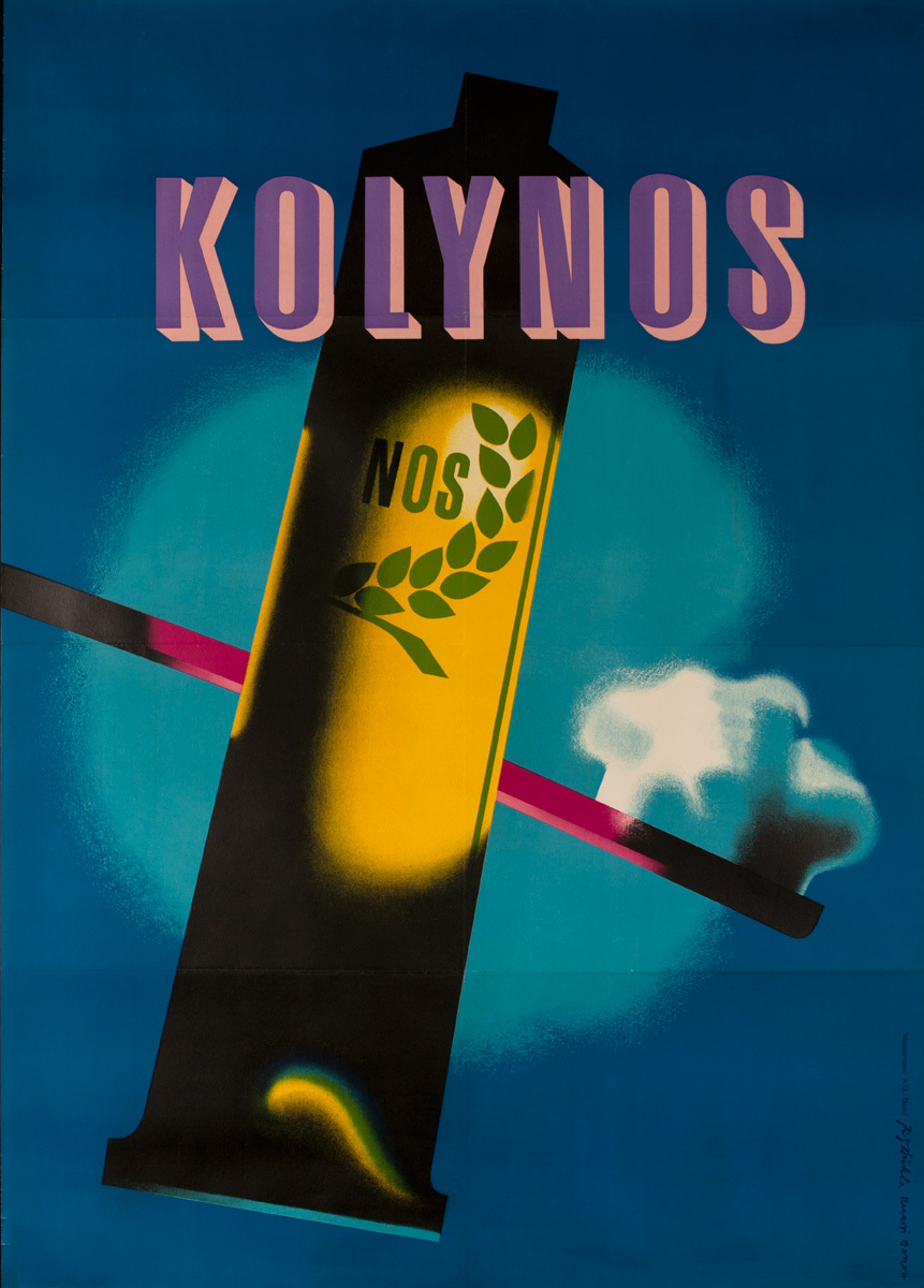Original Swiss Dental Poster Kolynos, Toothbrush