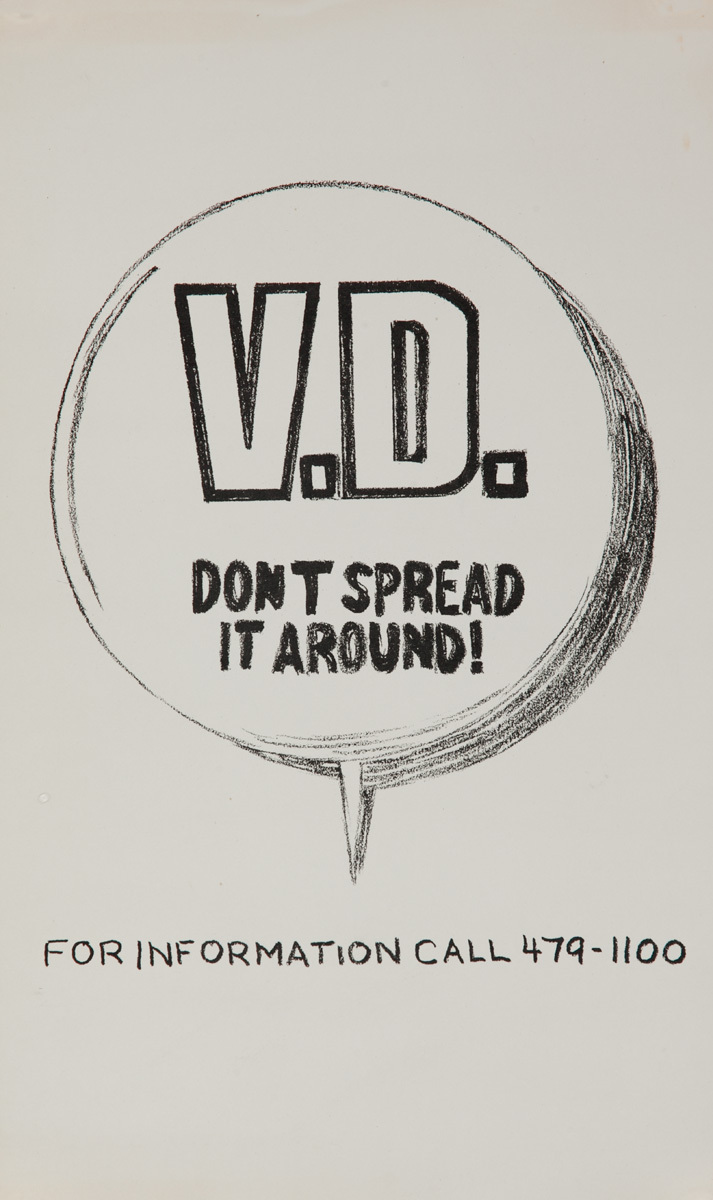 VD Don't Spread it Around, Original American Venereal Disease Public Health Poster