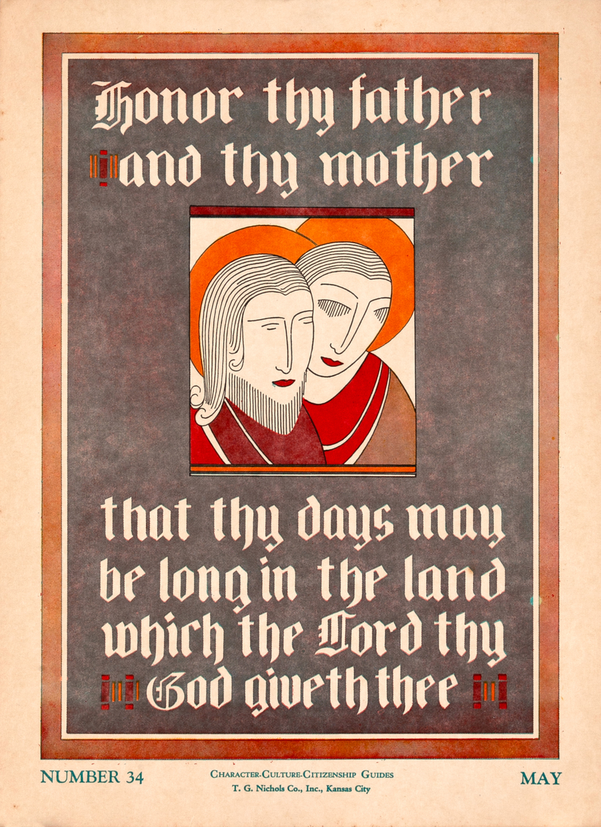 Honor Thy Father and Thy Mother - Character Culture Citizenship Guides Poster #34