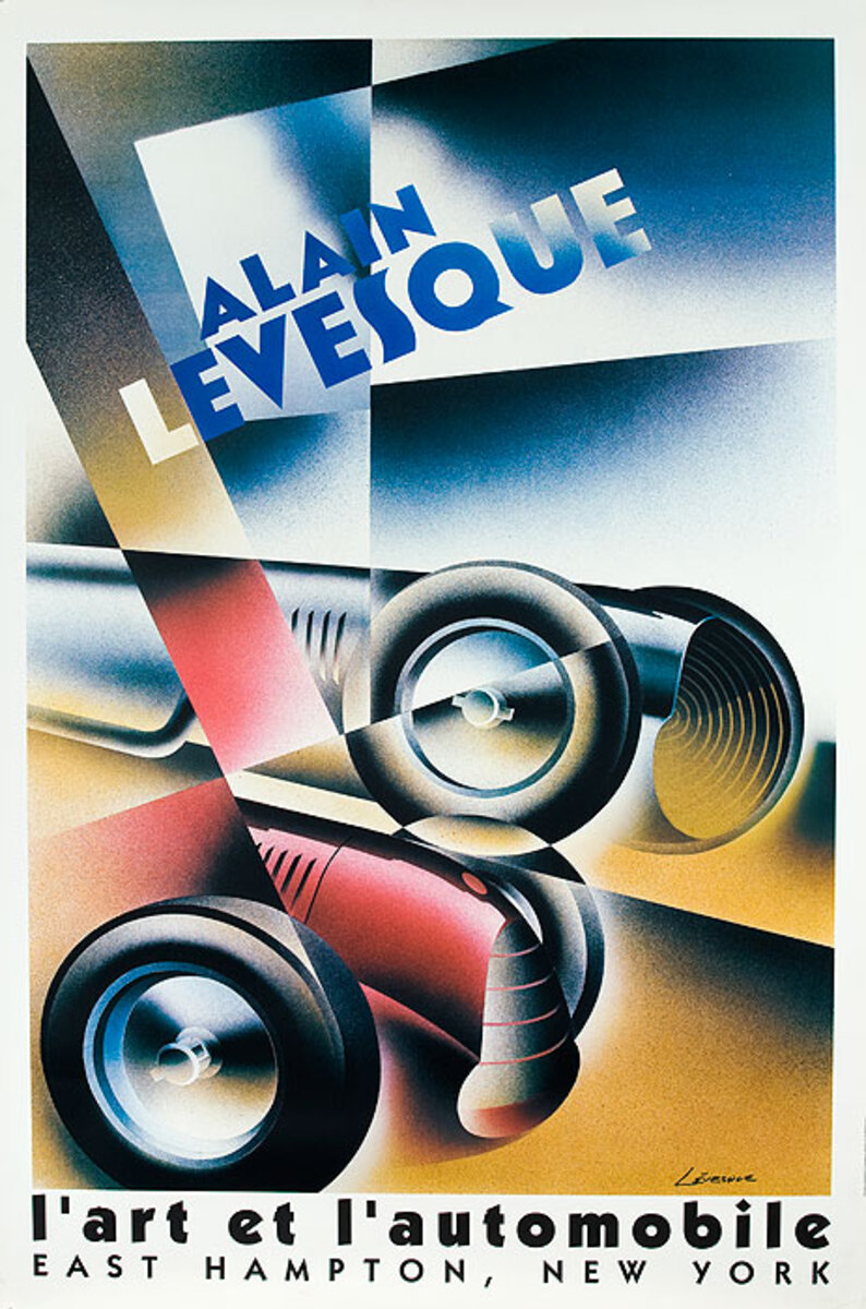 The Art of the Automobile Original East Hampton New York Gallery Poster