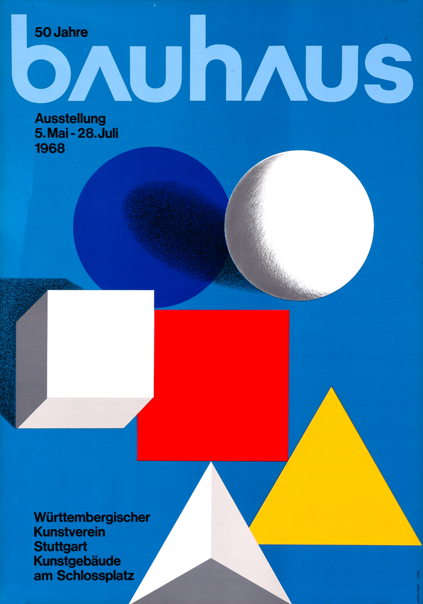 Bauhaus 50th Anniversary Original Vintage Poster