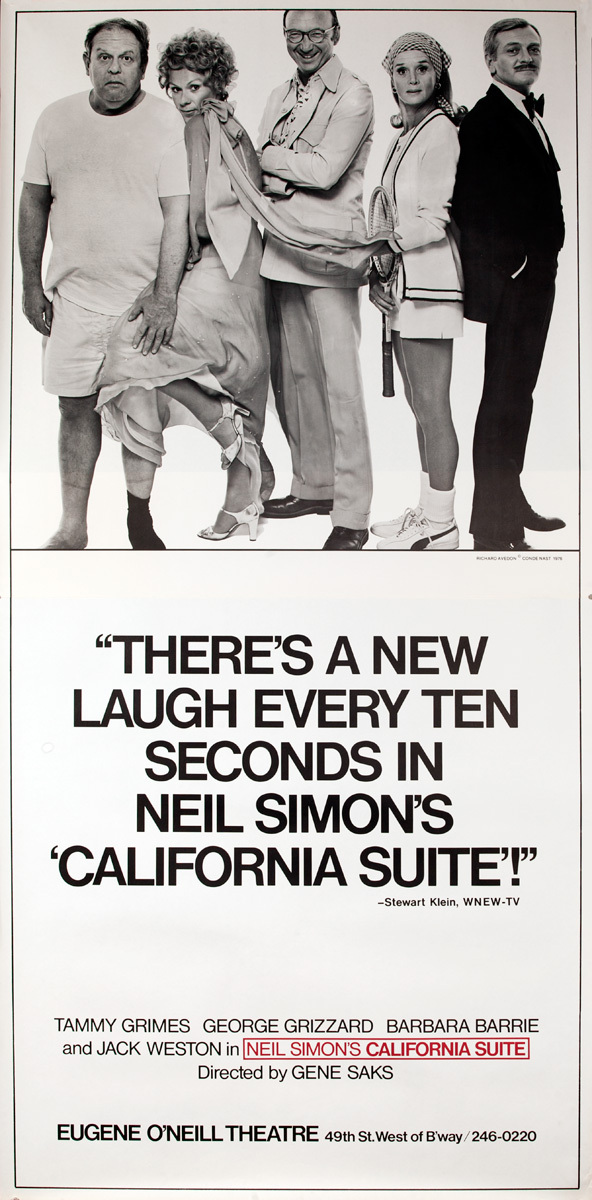 California Suite Original American Theater Poster