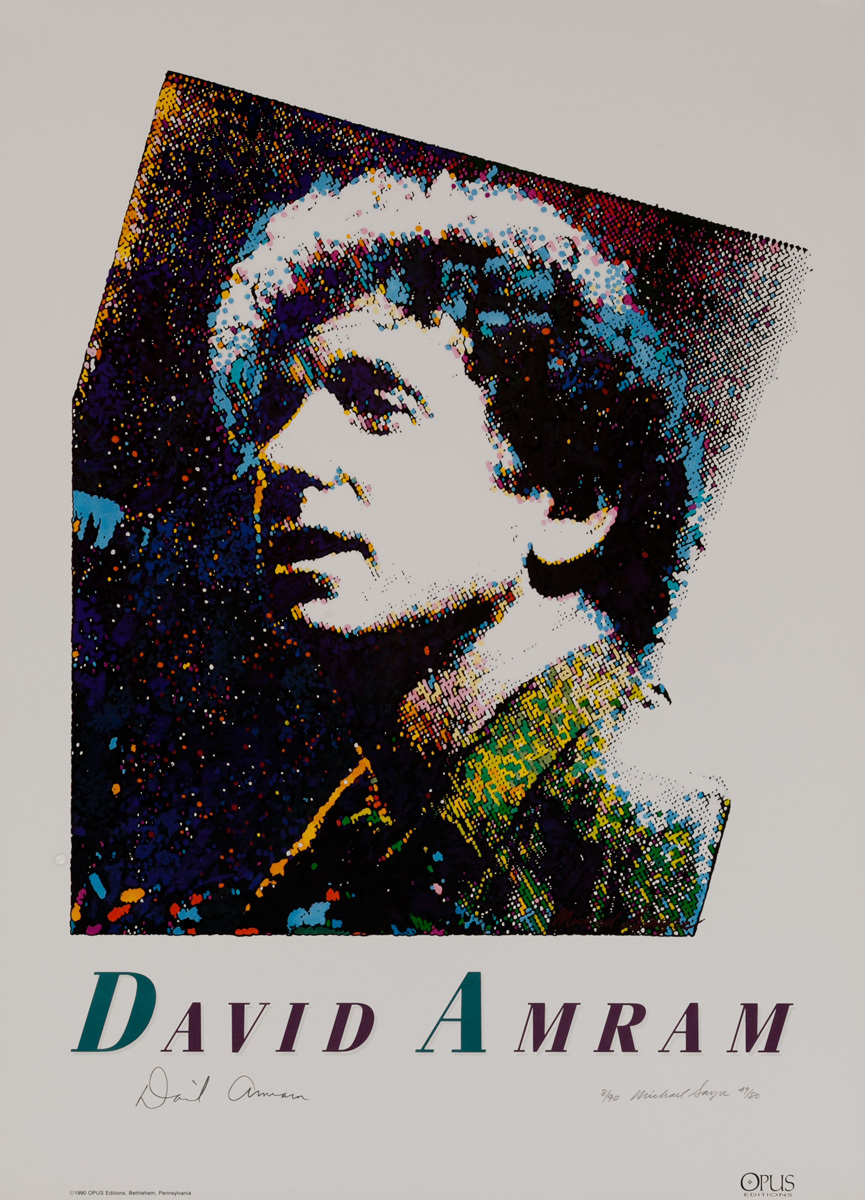 Jazz Performer David Amram Original Art Poster