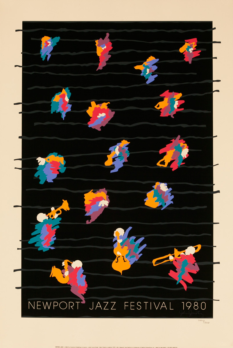 Newport Jazz Festival Original Concert Poster,1980