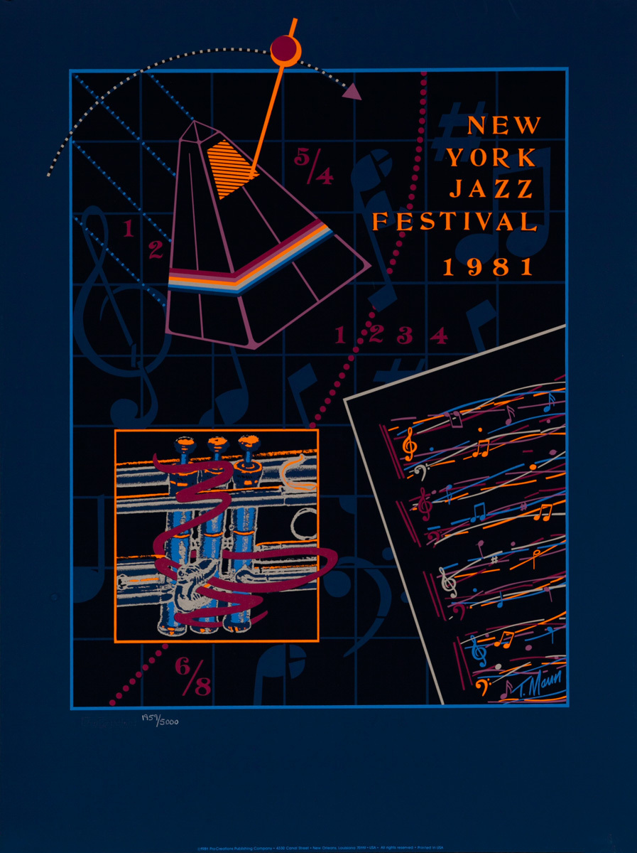 New York Jazz Festival Original Concert Poster, 1981