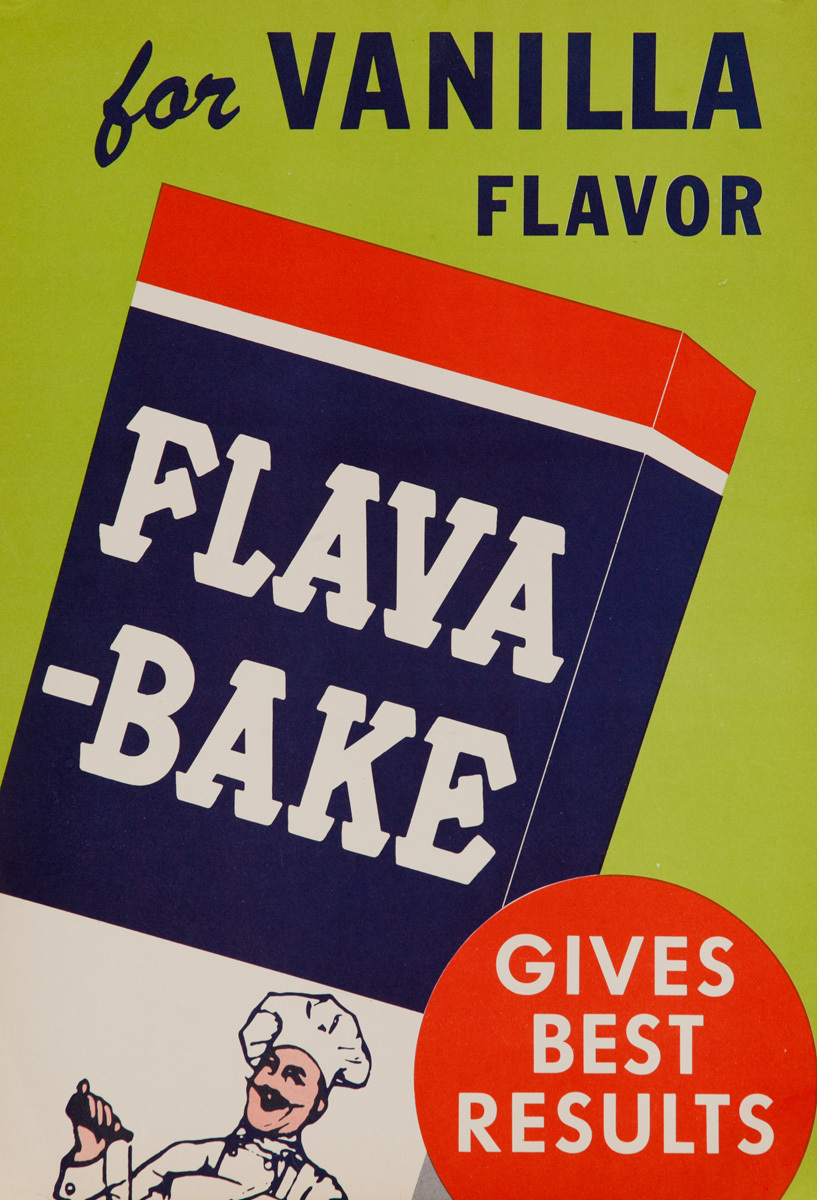 Flava-Bake Original American Vanilla Advertising Poster