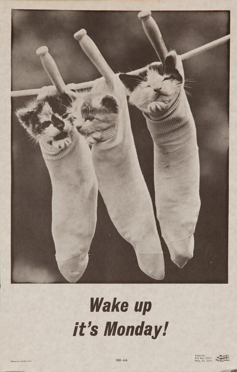 Comic Good Humor Poster - Wake up Its Monday!