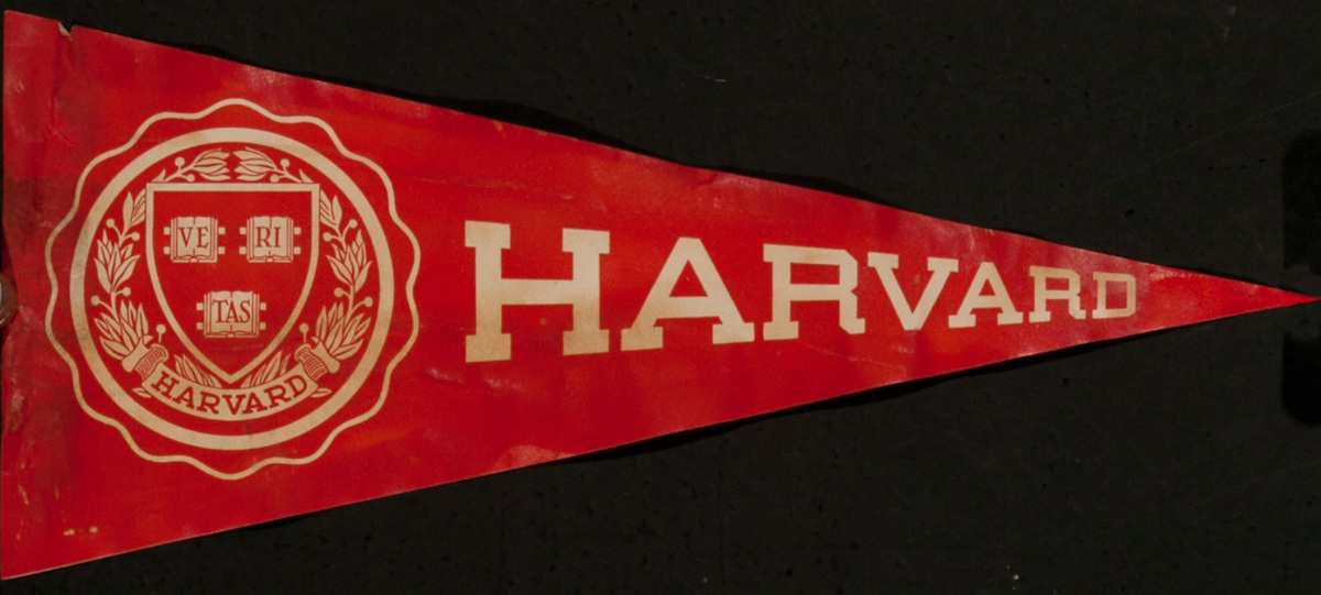 Original Harvard University Luggage Label