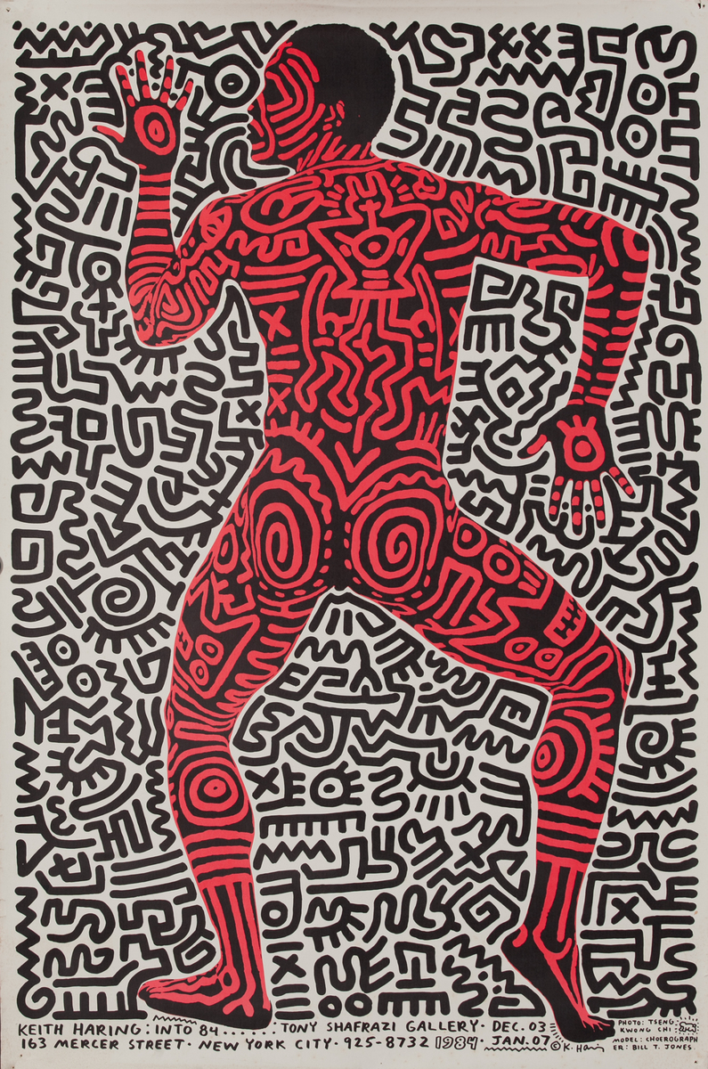 Keith Haring Into 84 Shafrazi Gallery Opening Original Poster 