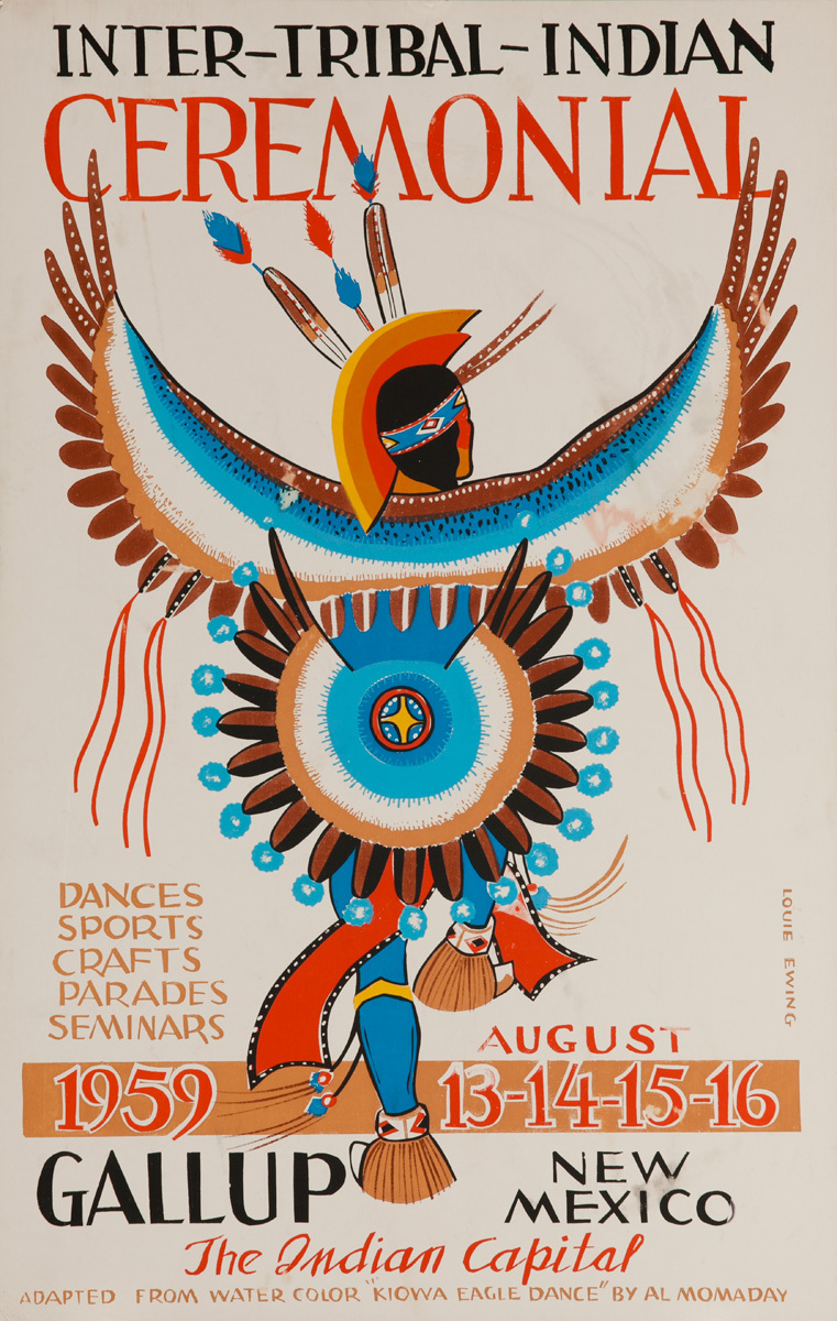 Original 1959 Poster, Inter-Tribal Indian Ceremonial, The Indian Capital - Gallup New Mexico 