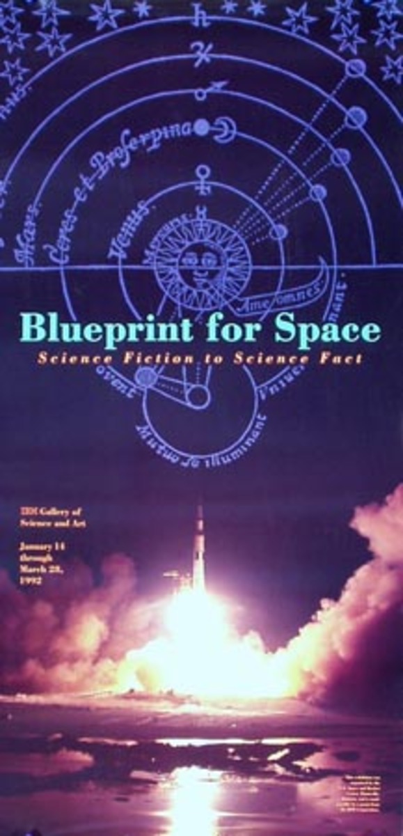 IBM Gallery Blueprint for Space Original Advertising Poster