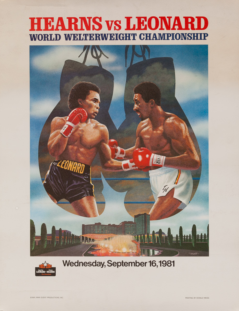 Hearns Vs Leonard Original Boxing Poster