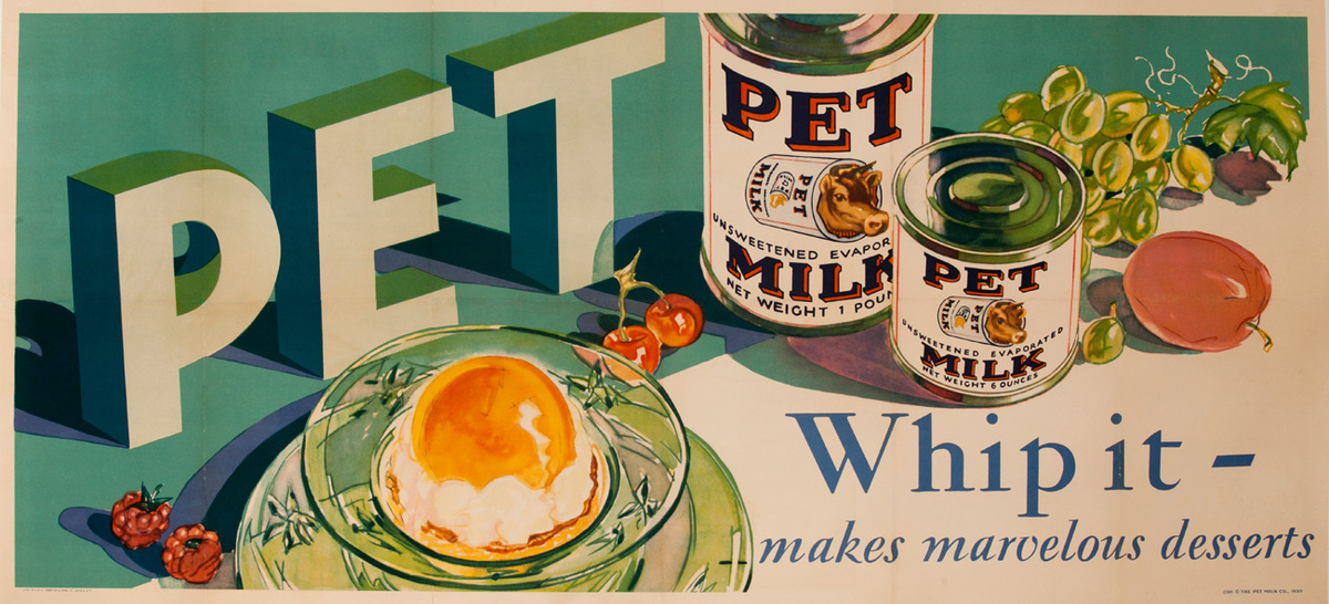 Pet Milk, Whip It Original American Advertising Poster