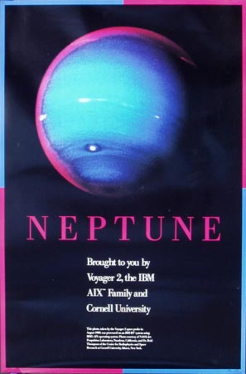 IBM Gallery Planet Neptune Original Advertising Poster