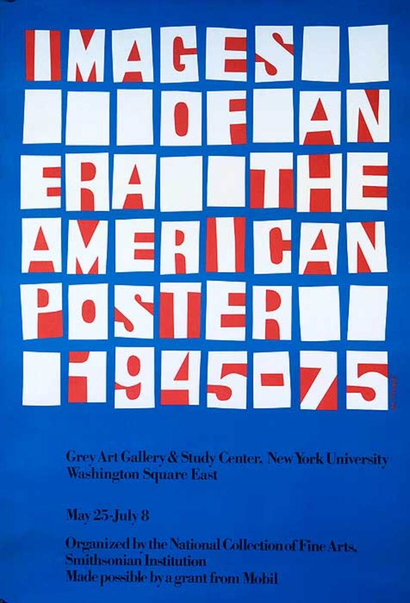 Images of an Era the American Poster 1945-1975 Original Gallery Exhibit Poster