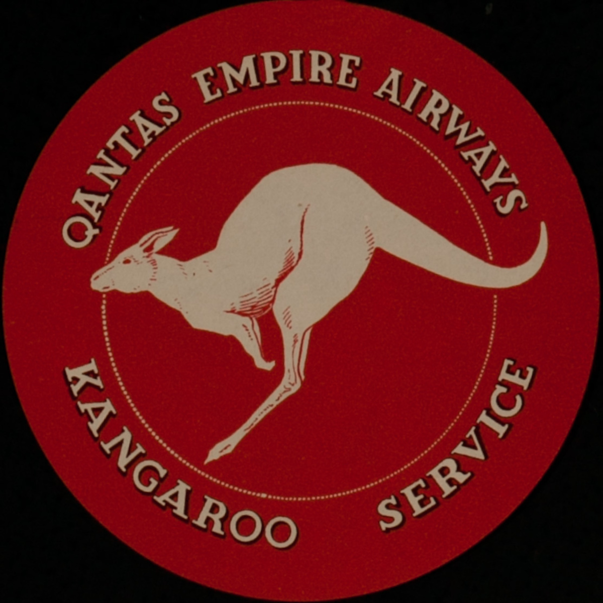 Qantas Empire Airways Original Luggage Label Kangaroo Service