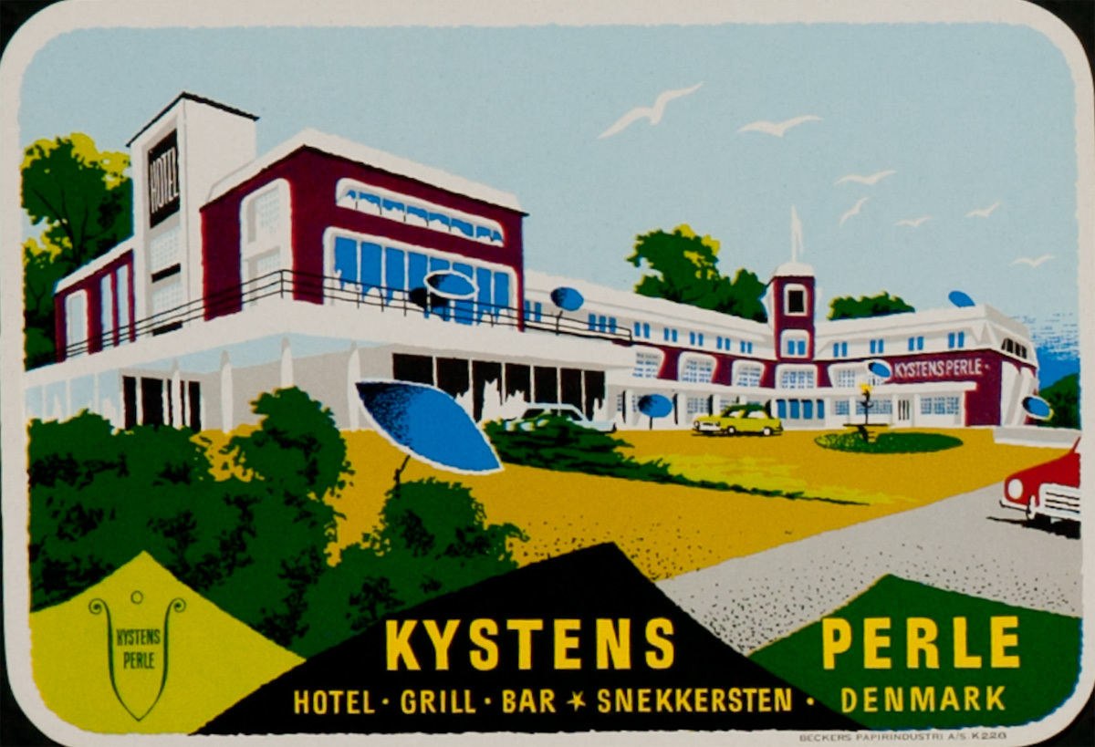 Kystens Perle Original Danish Luggage Label