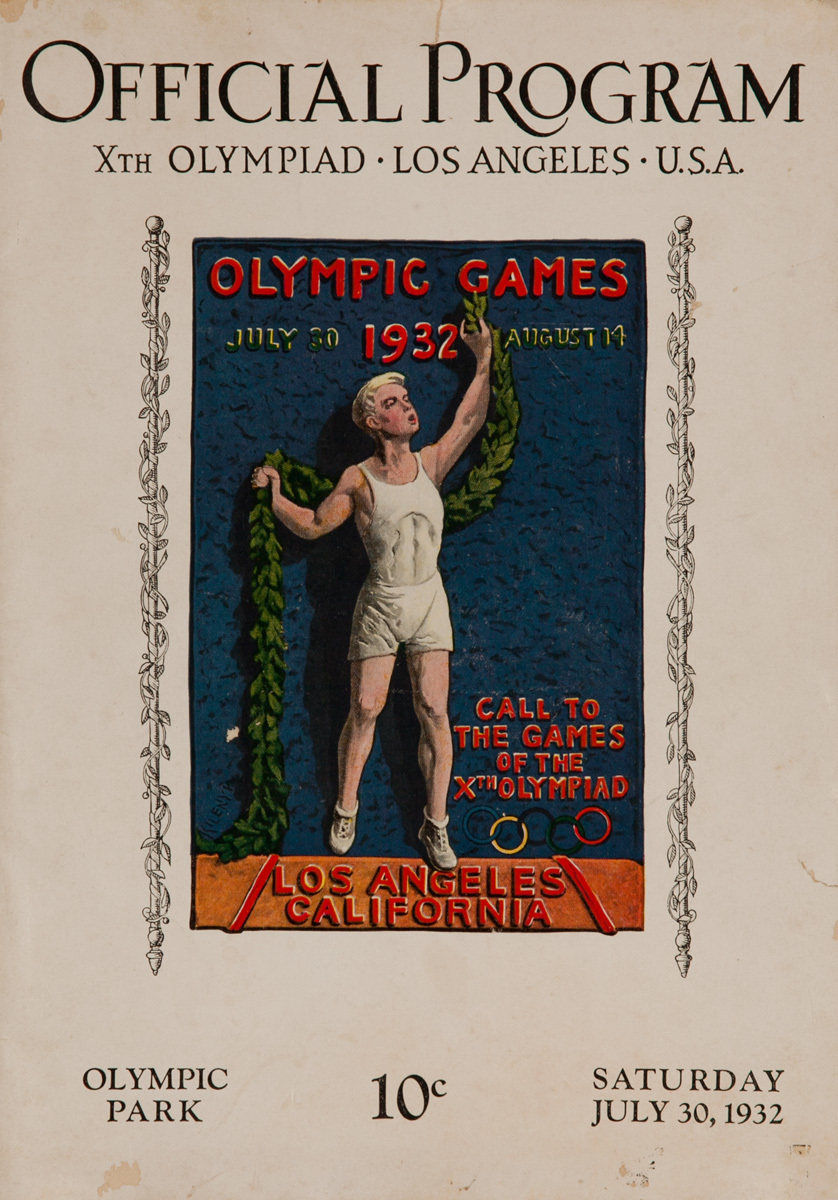Original 1932 Los Angeles Olympics Official Program