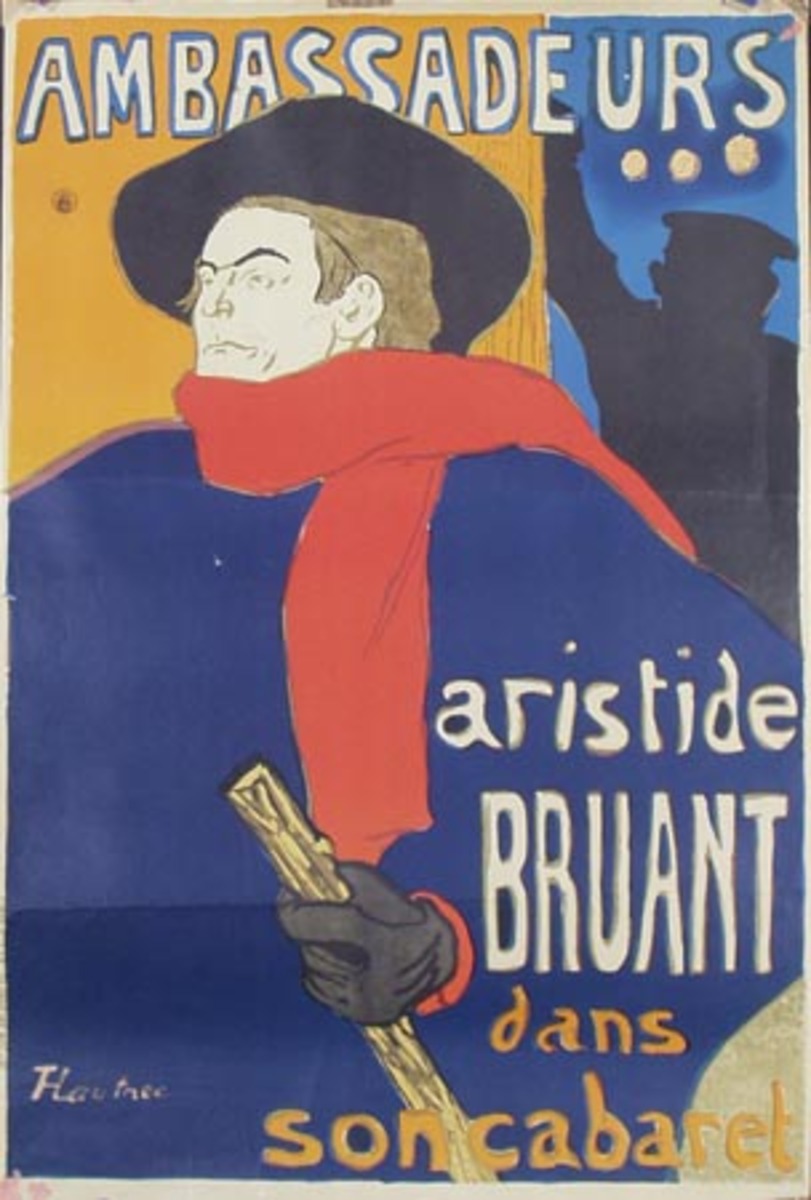 Ambasadeurs Arastide Braunt Toulouse Lautec Litho Art Poster