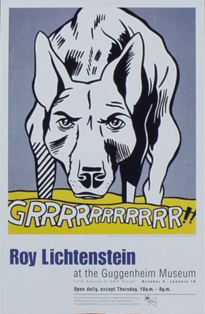 Grrrrrrrrrr Roy Lichtenstein at the Guggenheim Museum Original Art Poster
