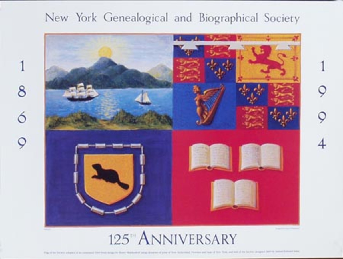 NY Geneological Society 125th Anniversery Original Gallery Poster