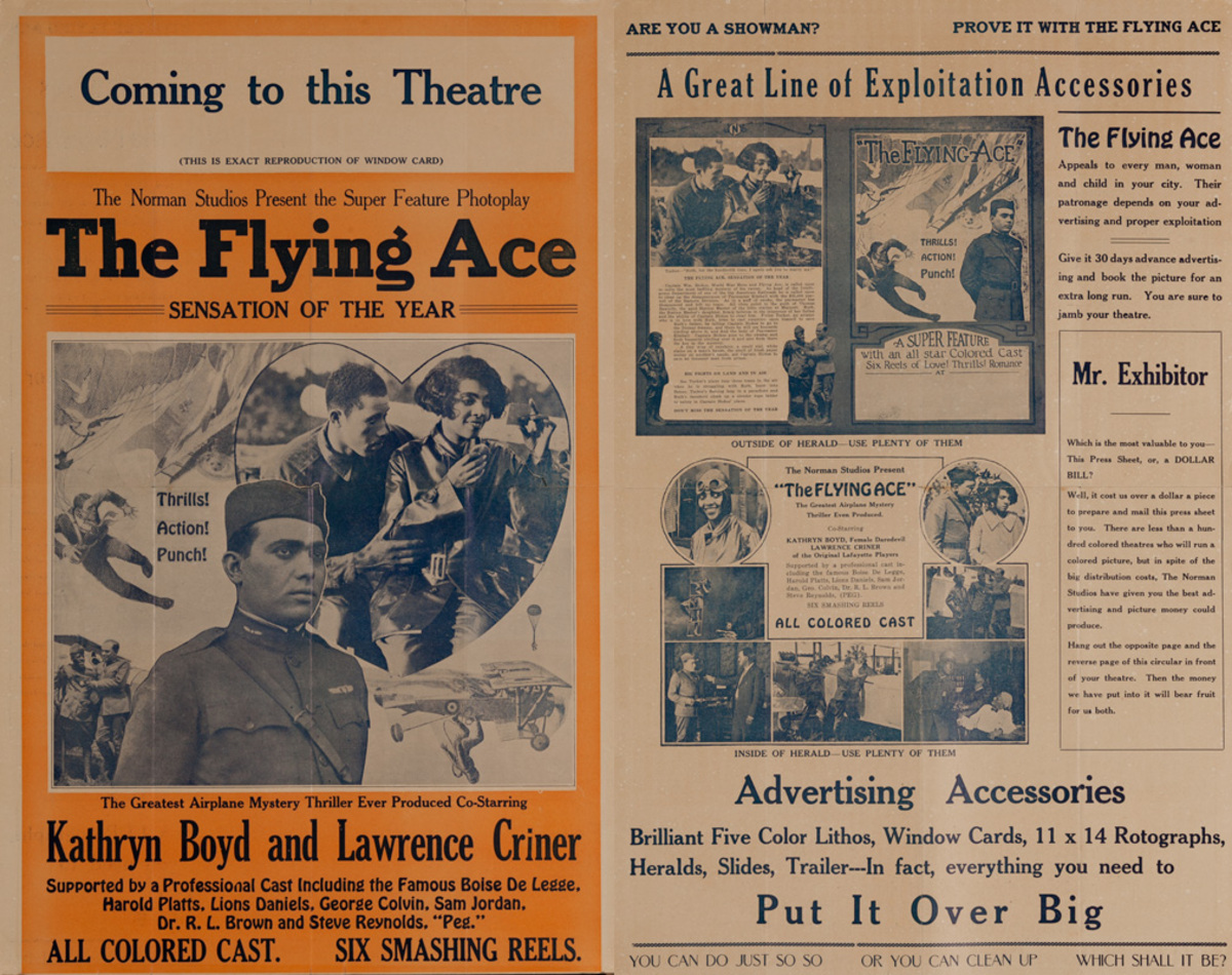 The Flying Ace, Original All Colored Cast Movie Pressbook