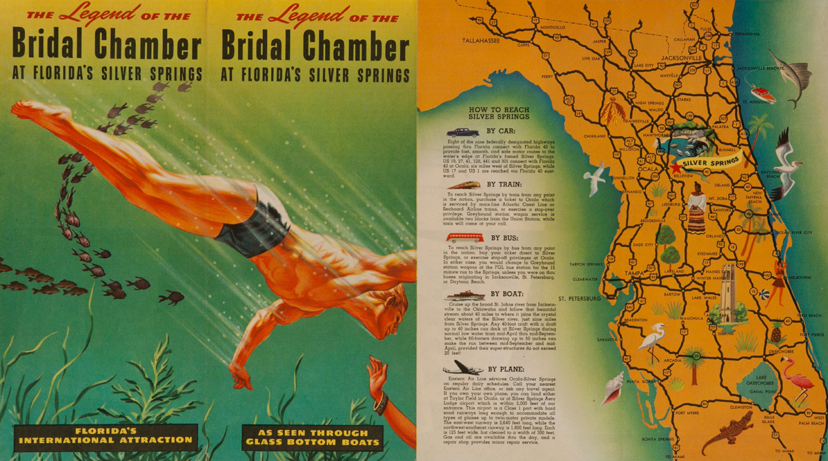 The Bridal Chamber at Florida's Silver Springs, Original Travel Brochure
