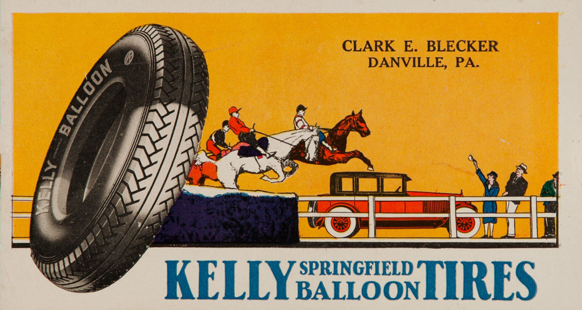 Kelly Springfield Balloon Tires, Original Pen Blotter