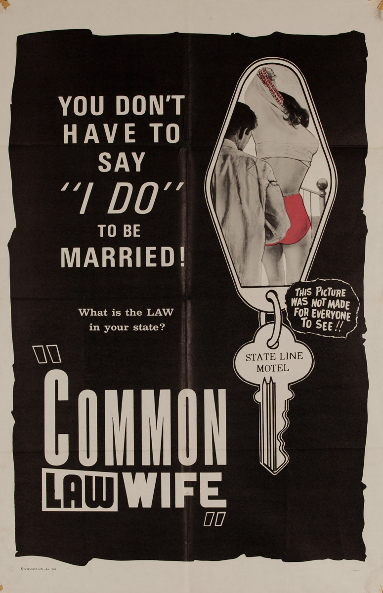 Common Law Wife, Original American X Rated Adult Movie Poster