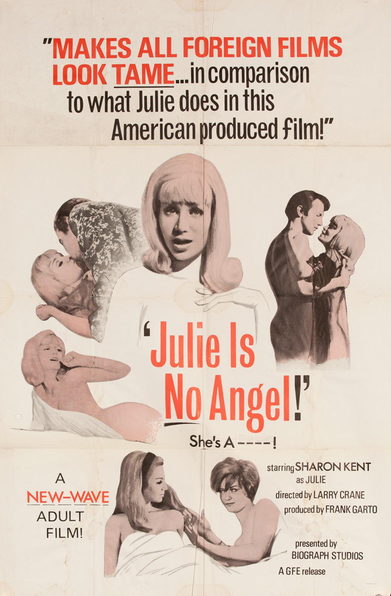 Julie Is No Angel, Original American X Rated Adult Movie Poster