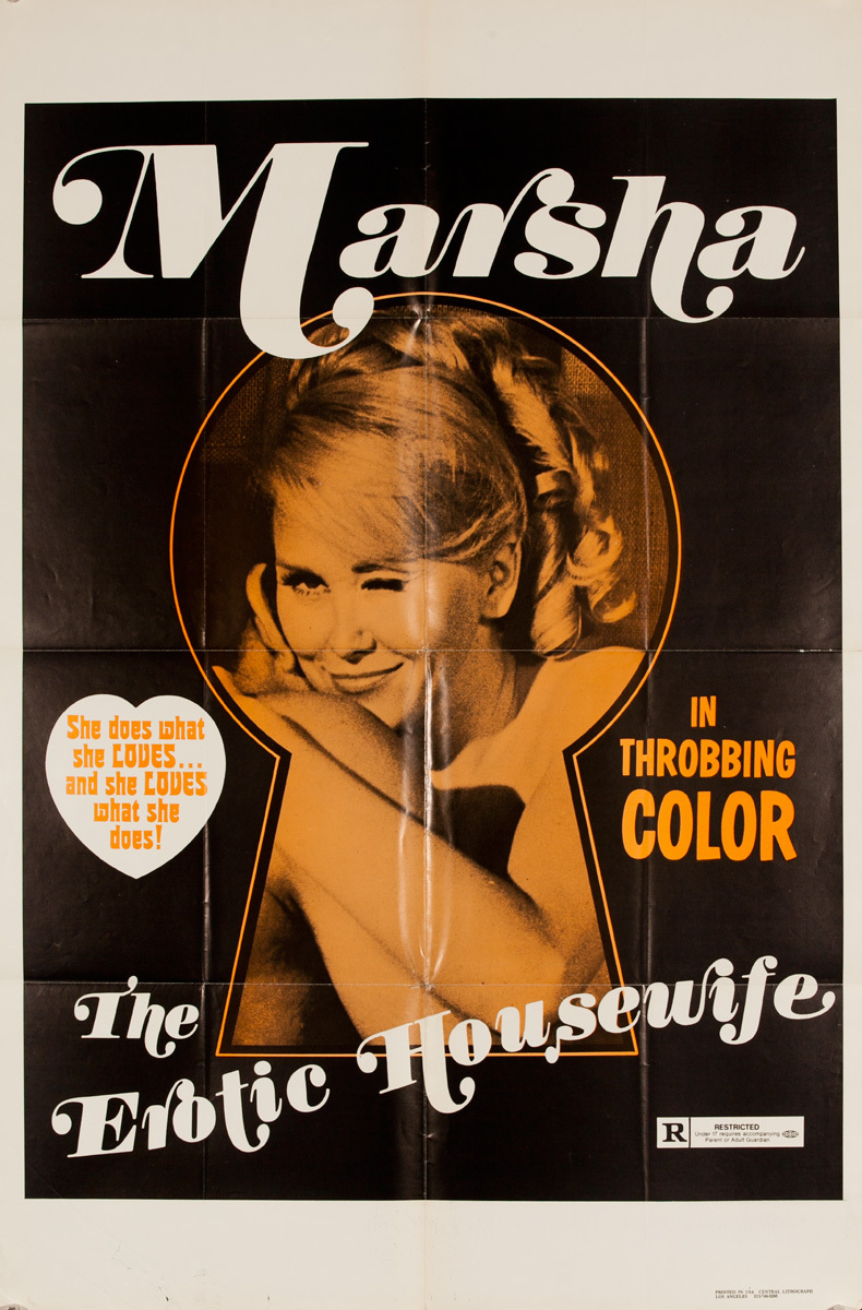 Marsha, The Erotic Housewife, Original American X Rated Adult Movie Poster