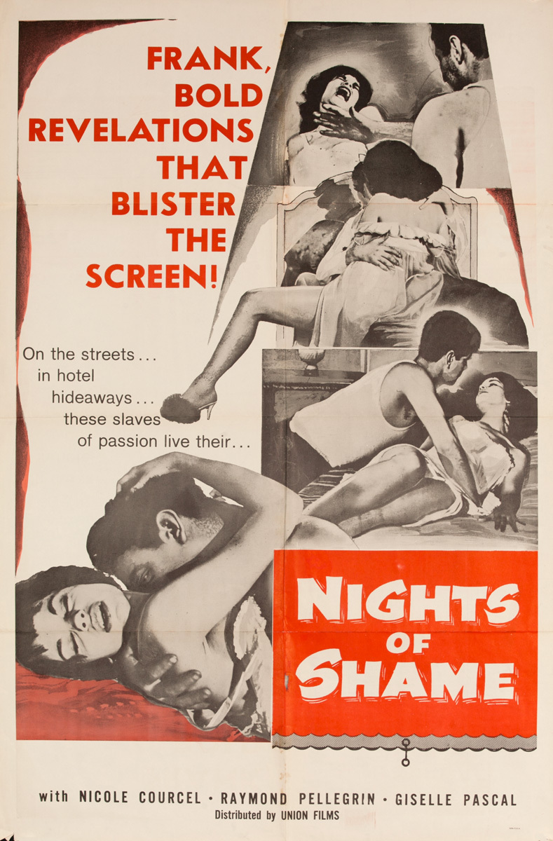 Nights of Shame, Original American X Rated Adult Movie Poster