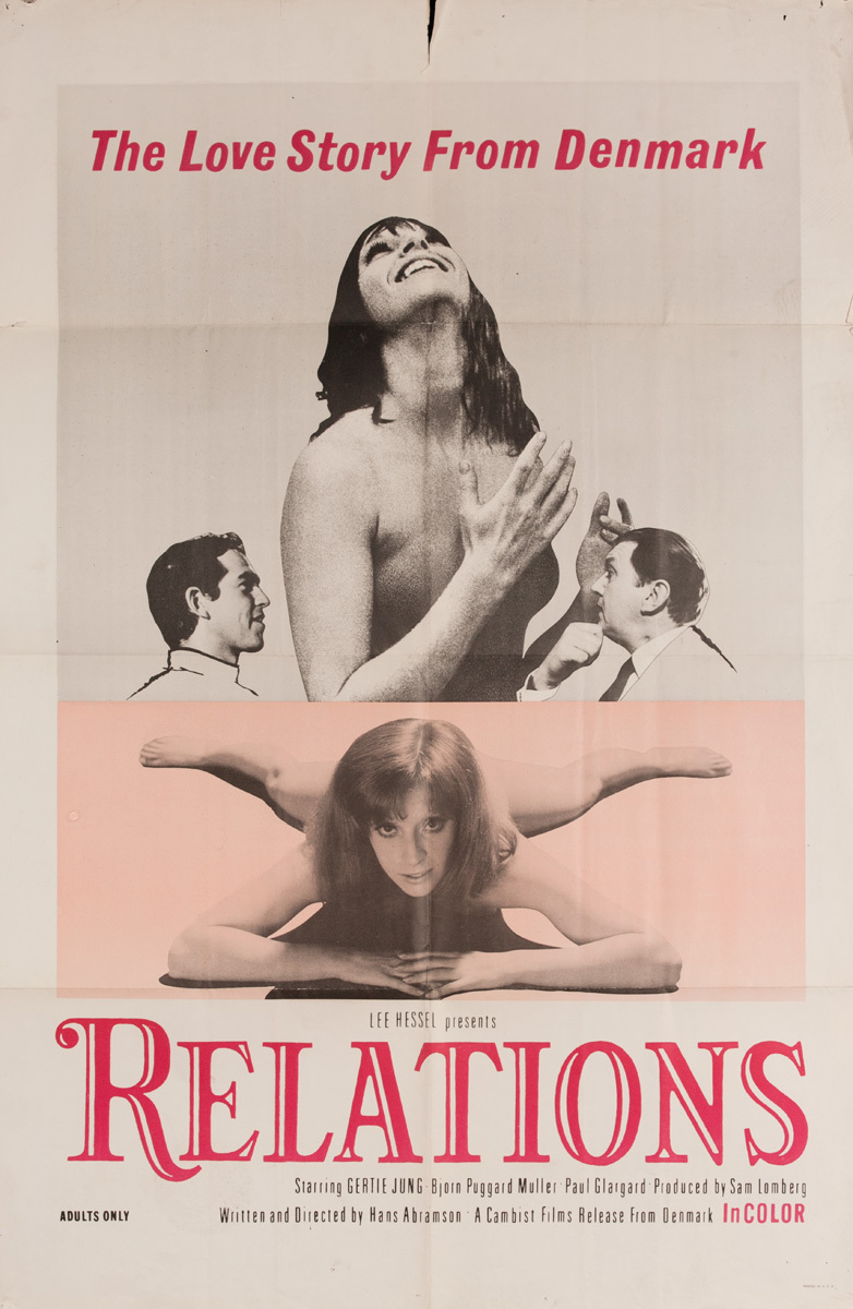 Relations Original American X Rated Adult Movie Poster