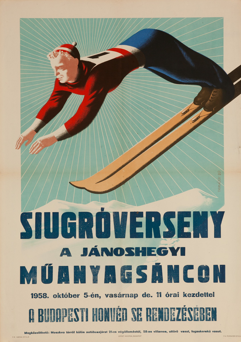 Budapest Honved Ski Jumper, Original Poster