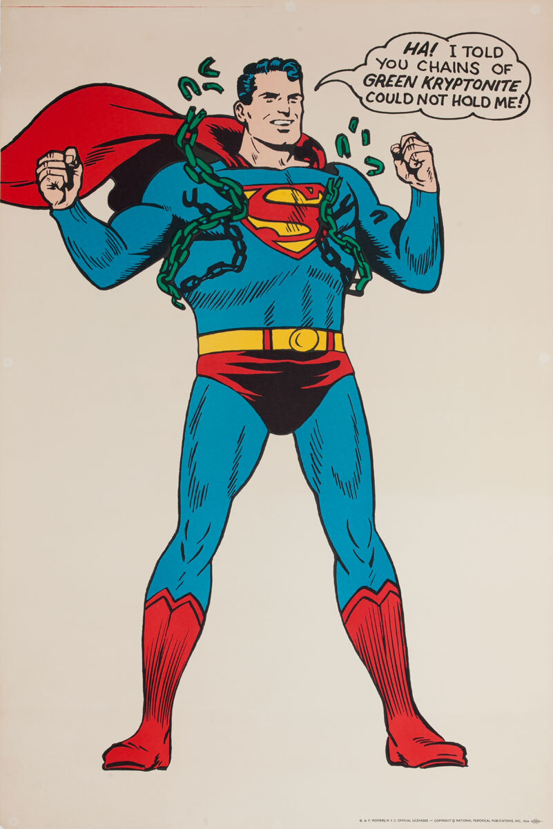 Original 1960s Superman Poster, Ha! I Told You...