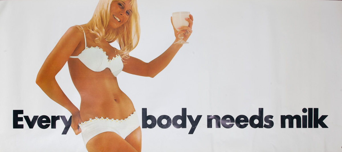 Every Body Needs Milk Original California Milk Advisory Board Poster, blonde