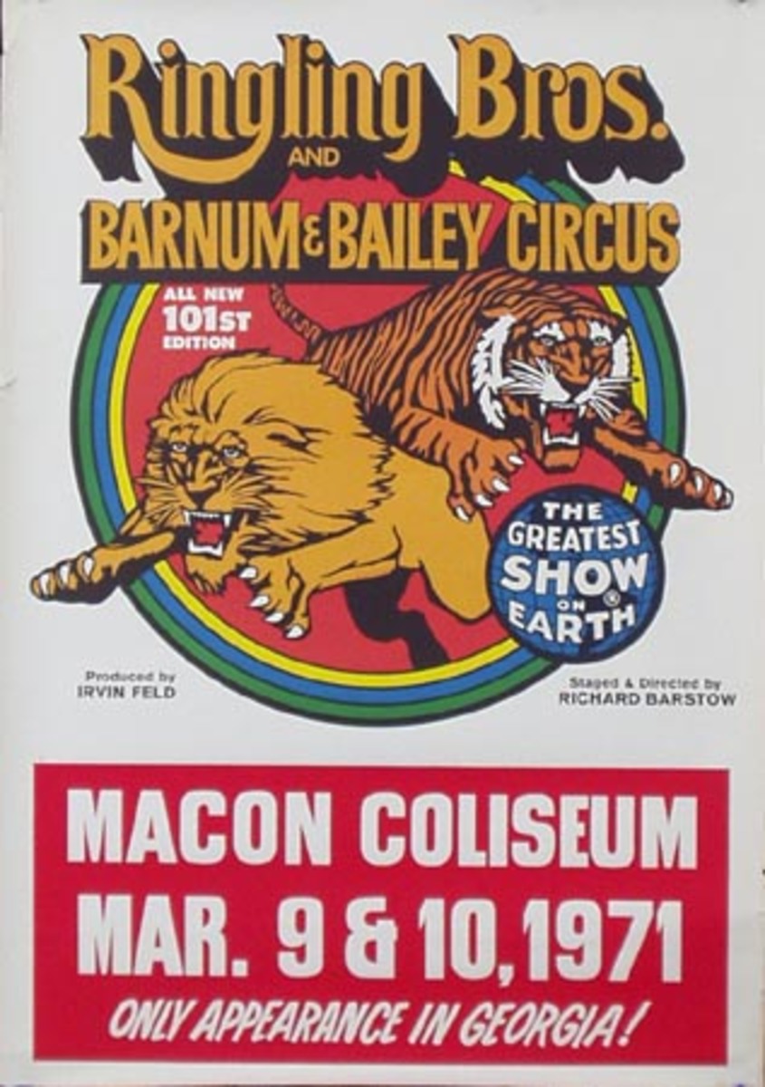 Ringling Brothers Barnum And Bailey RBBB Circus Original Vintage Poster 101st Edition