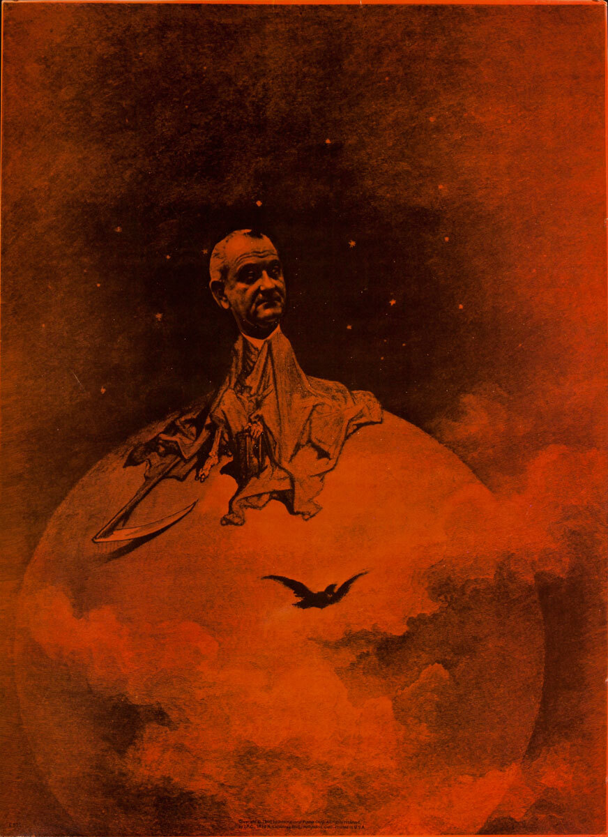 LBJ, The Grim Reaper, Original American anti-Vietnam War Peace Protest Poster
