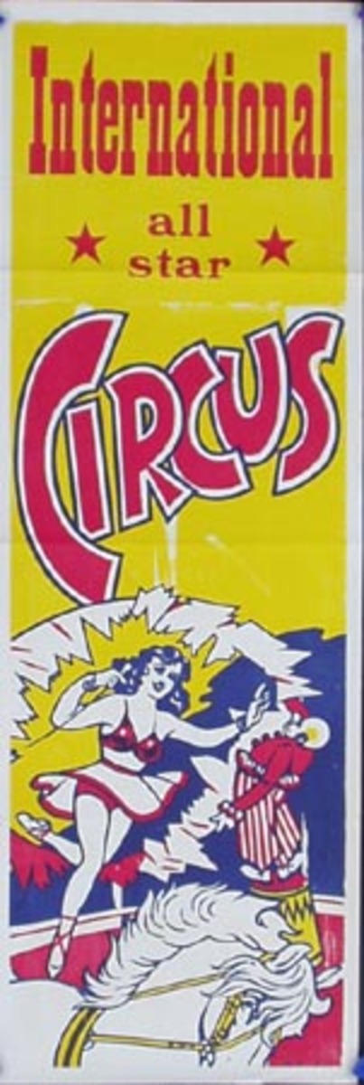 International All Star Circus Original Vintage Poster 