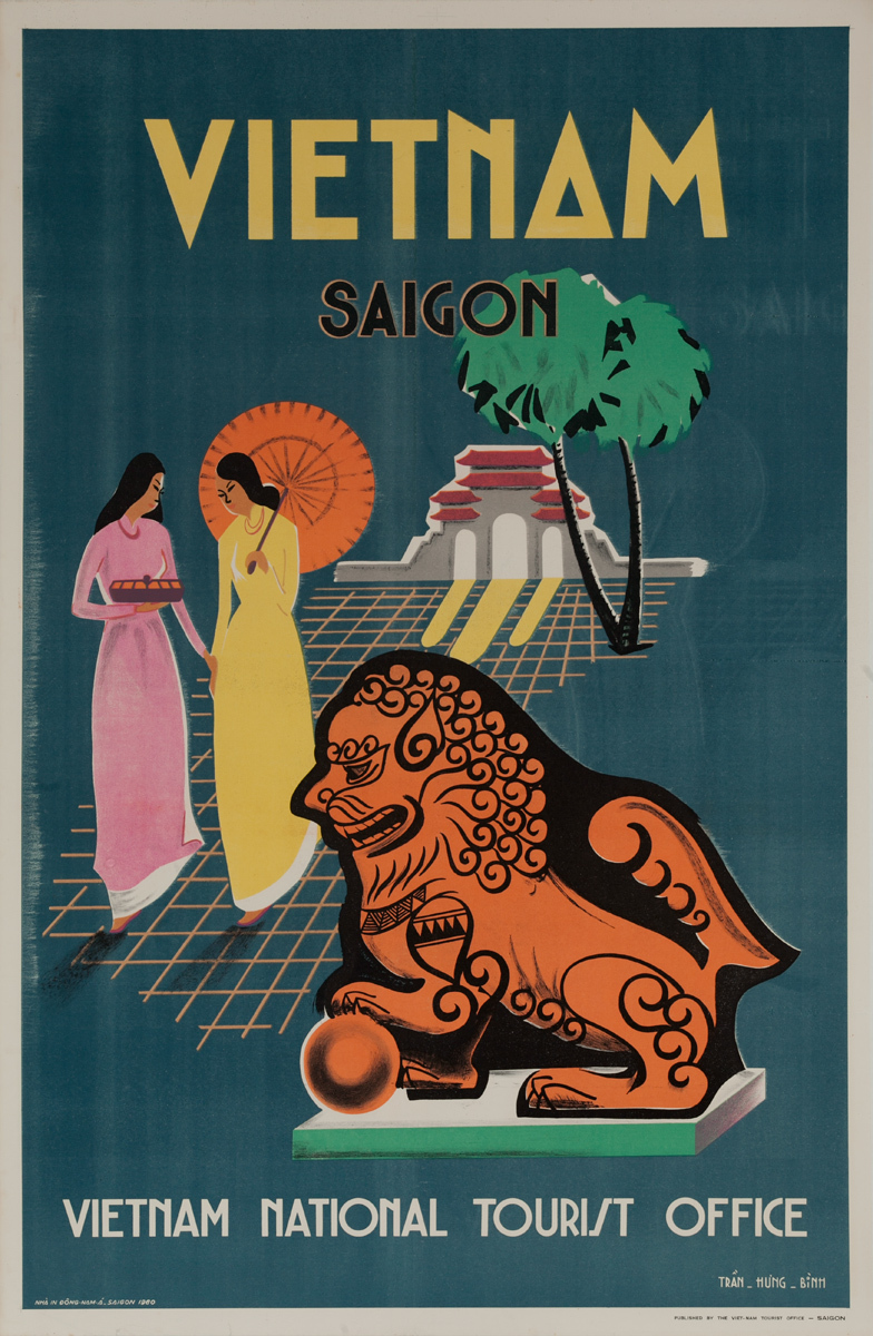 Vietnam National Tourist Office Original Travel Poster Saigon