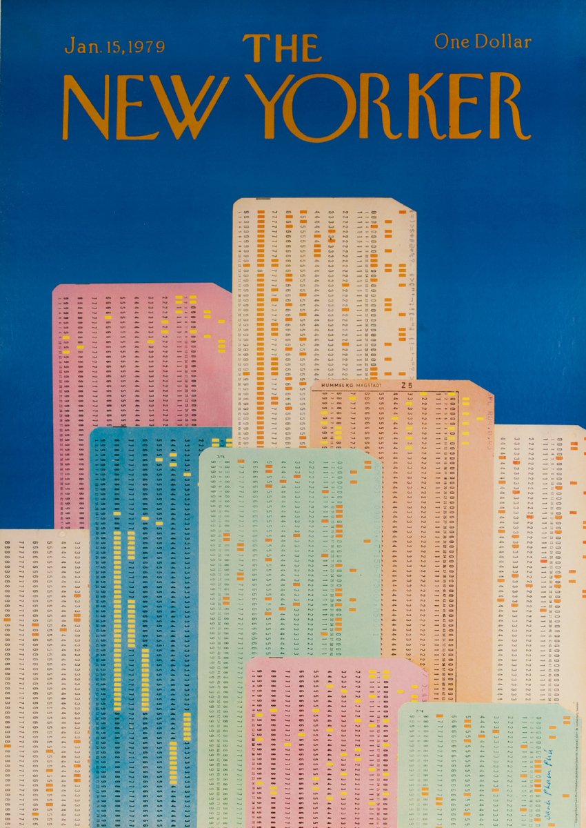 The New Yorker Original American Advertising Poster Punchcards