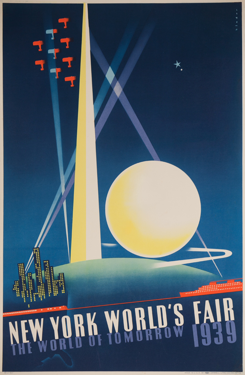 Original 1939 New York World's Fair Poster Binder large