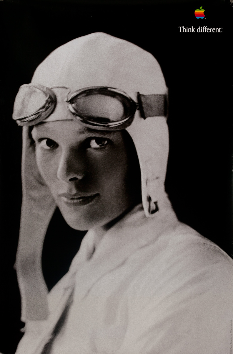 Think Different, Original Apple Computer Poster, Amelia Earhart