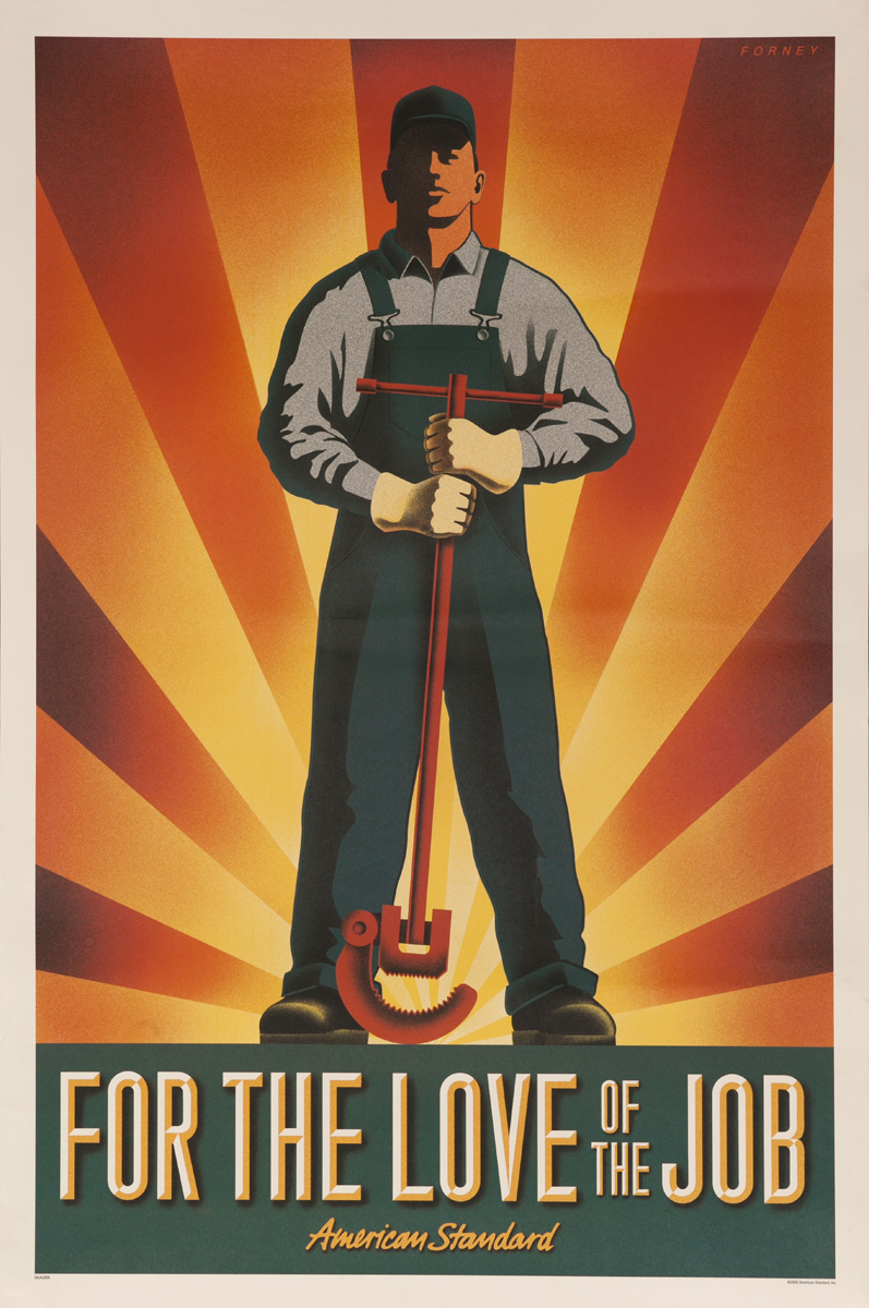 For the Love of the Job, Original American Standard Plumbing Poster