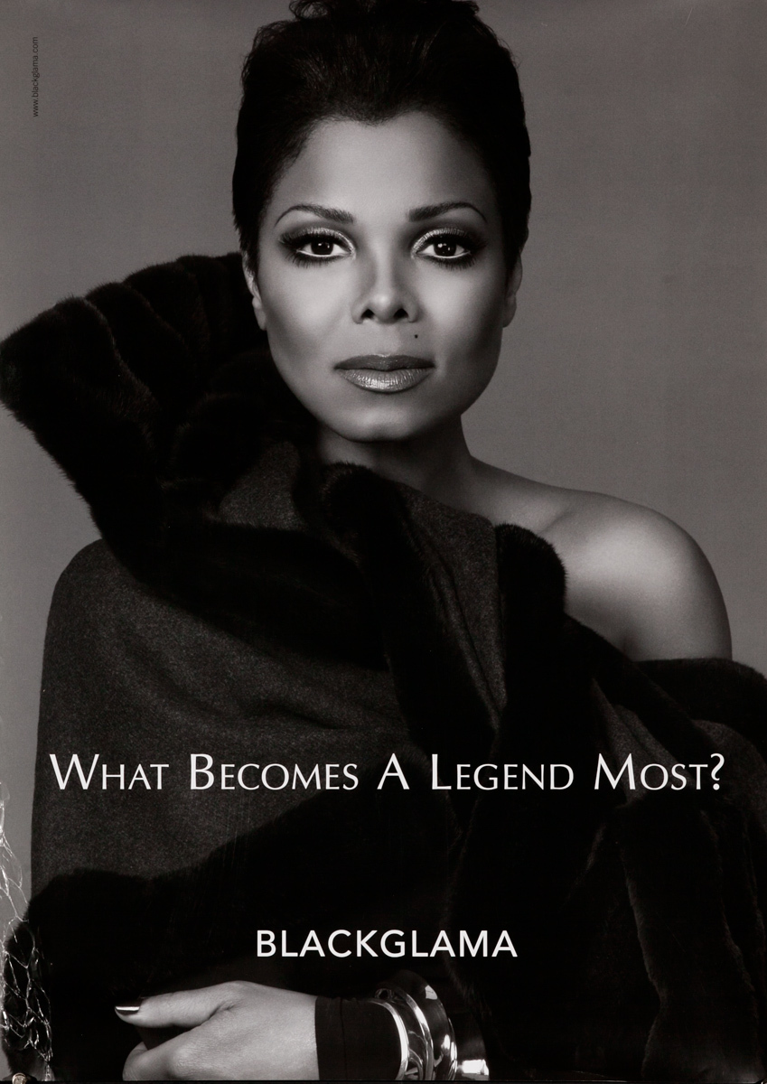 Blackglama Fur, What Becomes a Legend Most? Original Advertising Poster, Janet Jackson #2