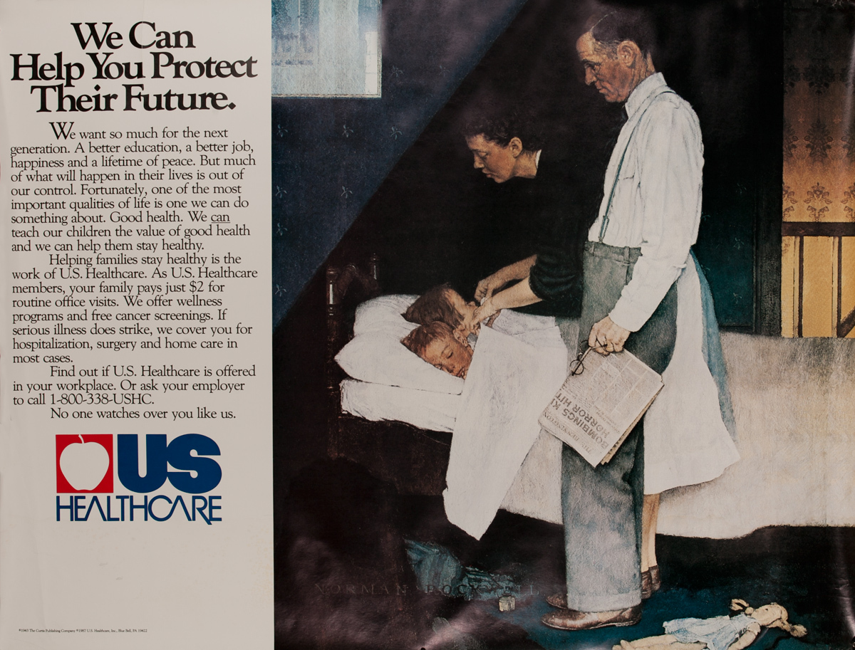 We Can Help You Protect Their Future, US Healthcare Original Adveritising Poster