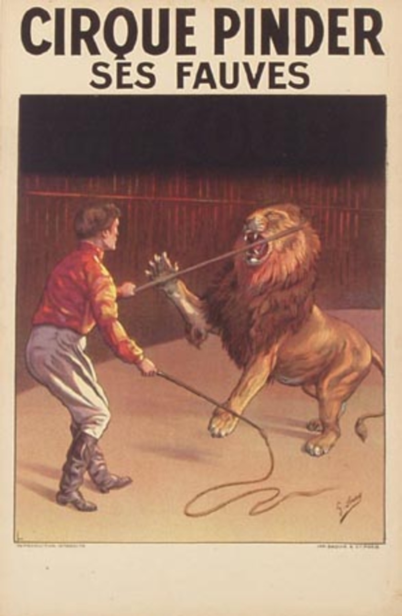 Cirque Pindar Original Poster lions