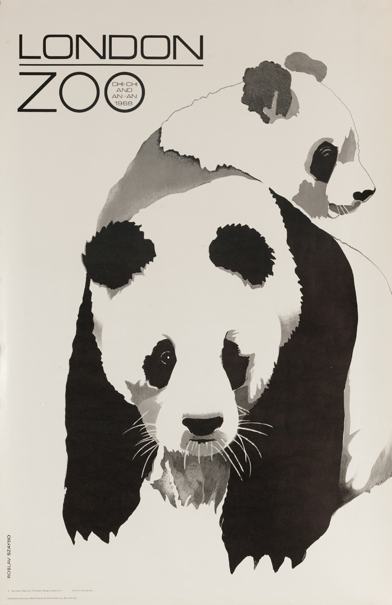 Original London Zoo Panda Poster Chi-Chi An-An