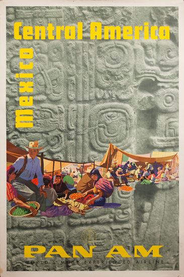 DP Vintage Posters - Original Pan Am Travel Poster Mexico and Central